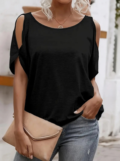 Zwart shirt, open schouders