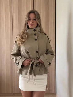 Dames Chique Opstaande Kraag