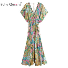 Boho dames Floral Print jurk