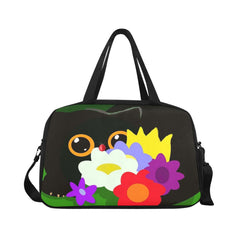 Katten/ bloemen weekendtas