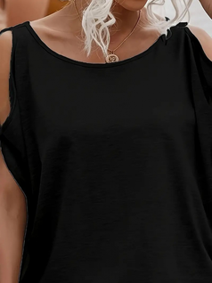 Zwart shirt, open schouders