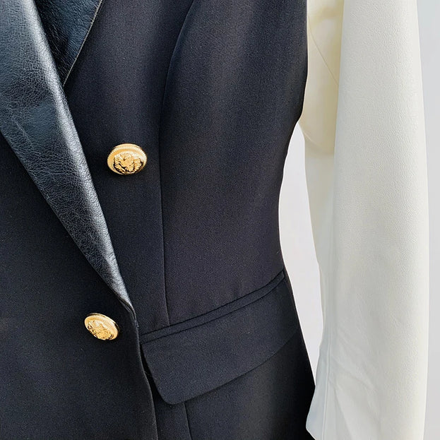 HIGH STREET Classic Damesjas  Lion Buttons Double