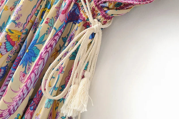 Boho bloemenprint Maxi Dresses