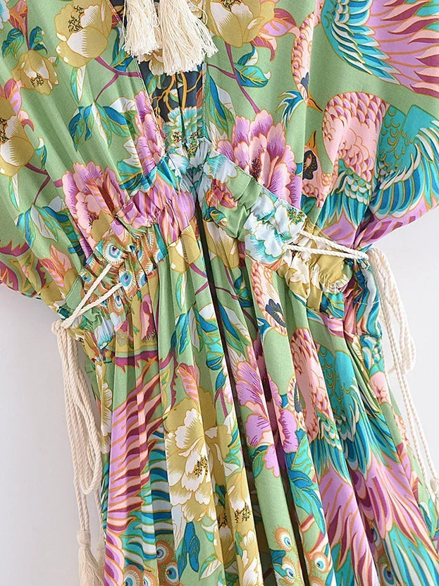 Boho dames Floral Print jurk