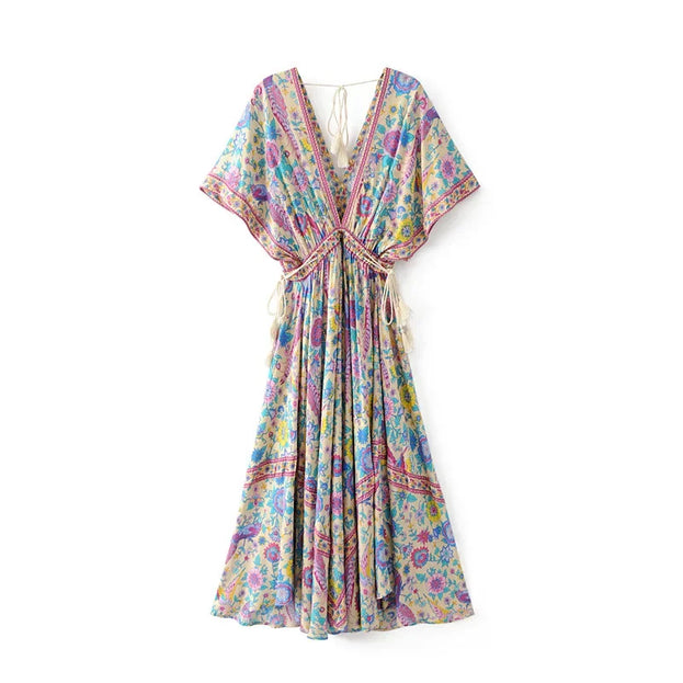 Boho bloemenprint Maxi Dresses