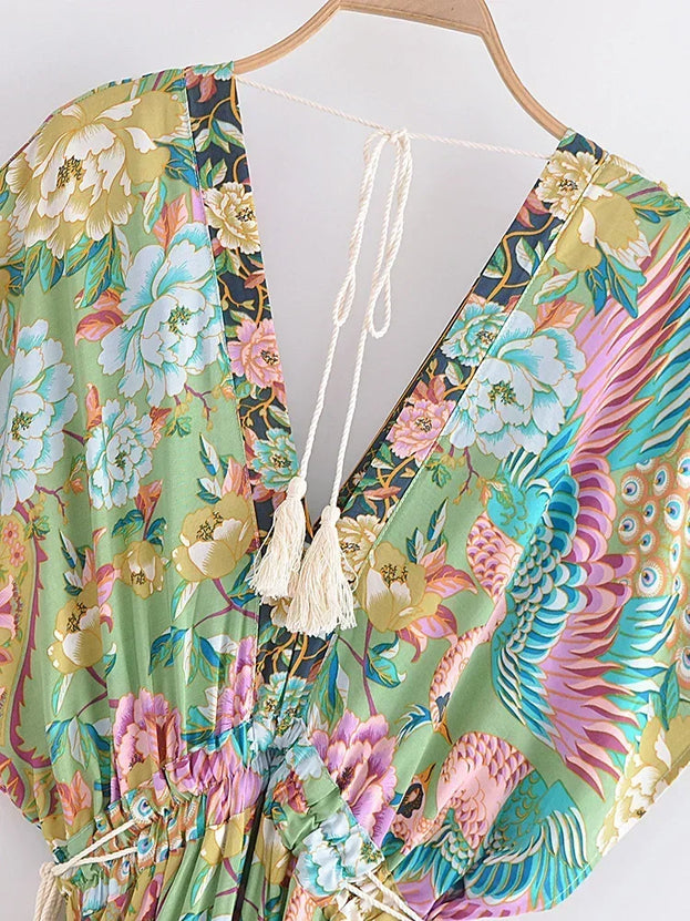 Boho dames Floral Print jurk
