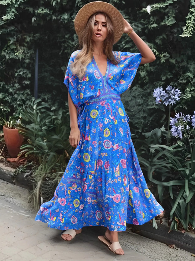 Boho bloemenprint Maxi Dresses