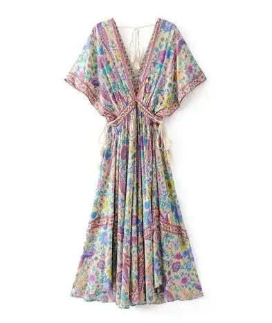Boho bloemenprint Maxi Dresses