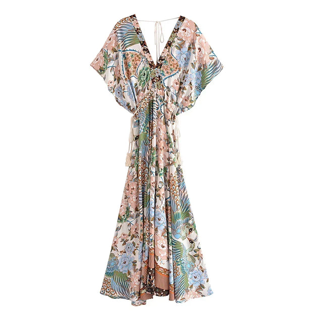Boho dames Floral Print jurk