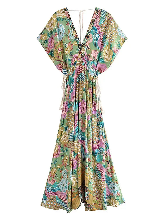 Boho dames Floral Print jurk
