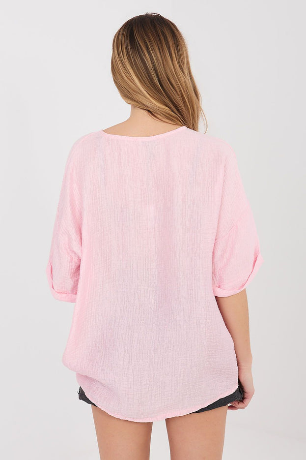  Overhemd met korte mouwen model 225510 Italy Moda 